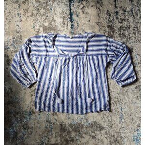 Madewell Women's XXS Striped Top‎ Navy White